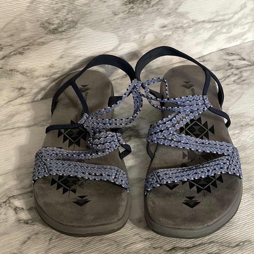 Skechers, reggae, Memory foam sandals. - Picture 3 of 12